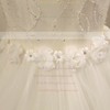 Tulle V-neck Floor-length Trumpet/Mermaid with Flower(s) Wedding Dresses #PWD00023029