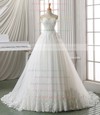 Tulle Sweetheart Chapel Train Ball Gown with Sashes / Ribbons Wedding Dresses #PWD00023030