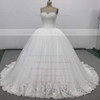Tulle Sweetheart Chapel Train Ball Gown with Appliques Lace Wedding Dresses #PWD00023034