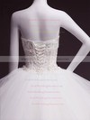 Tulle Sweetheart Court Train Ball Gown with Beading Wedding Dresses #PWD00023050
