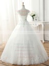 Tulle V-neck Floor-length Ball Gown with Beading Wedding Dresses #PWD00023077
