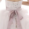 Organza Sweetheart Court Train Ball Gown with Sashes / Ribbons Wedding Dresses #PWD00023082