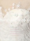 Tulle Scoop Neck Court Train Ball Gown with Beading Wedding Dresses #PWD00023089