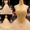 Tulle Sweetheart Court Train Ball Gown with Crystal Detailing Wedding Dresses #PWD00023004