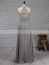 Chiffon Tulle V-neck Floor-length Empire Ruffles Bridesmaid Dresses #PWD01013463