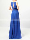 Chiffon V-neck Floor-length A-line Lace Bridesmaid Dresses #PWD01013483