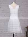 Chiffon V-neck Knee-length A-line Ruffles Bridesmaid Dresses #PWD01013500