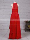Chiffon V-neck Floor-length A-line Ruffles Bridesmaid Dresses #PWD01013526