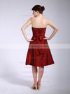 A-line Knee-length Taffeta Pleats Strapless Bridesmaid Dresses #PWD01012045