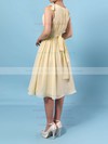 Chiffon V-neck Knee-length A-line Sashes / Ribbons Bridesmaid Dresses #PWD01013536