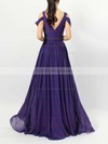 Chiffon V-neck Floor-length Empire Ruffles Bridesmaid Dresses #PWD01013547
