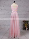 Chiffon Scoop Neck Floor-length A-line Sashes / Ribbons Bridesmaid Dresses #PWD01013550