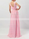 Chiffon Scoop Neck Floor-length A-line Sashes / Ribbons Bridesmaid Dresses #PWD01013550