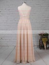Lace Chiffon V-neck Floor-length A-line Sashes / Ribbons Bridesmaid Dresses #PWD01013574