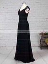 Lace Chiffon V-neck Floor-length Empire Ruffles Bridesmaid Dresses #PWD01013582