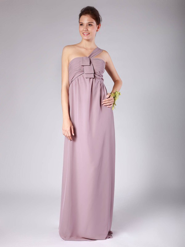 A-line Floor-length Chiffon Pleats Strapless Bridesmaid Dresses #PWD02013604