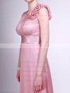 A-line Floor-length Chiffon Flower(s) High Neck Bridesmaid Dresses #PWD02013612