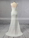 Tulle Stretch Crepe V-neck Sweep Train Trumpet/Mermaid Sashes / Ribbons Bridesmaid Dresses #PWD01013603