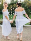 Lace Chiffon Off-the-shoulder Ankle-length A-line Sashes / Ribbons Bridesmaid Dresses #PWD01013619