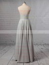 Satin V-neck Asymmetrical A-line Split Front Bridesmaid Dresses #PWD01013627