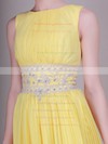 Sheath/Column Short/Mini Organza Ruffles Bateau Bridesmaid Dresses #PWD02013633