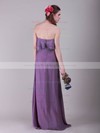 A-line Floor-length Chiffon Ruffles Strapless Bridesmaid Dresses #PWD02013635