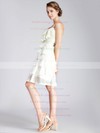 A-line Short/Mini Chiffon Tiered Strapless Bridesmaid Dresses #PWD02013671
