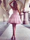 A-line Sweetheart Satin Short/Mini Ruffles Bridesmaid Dresses #PWD010020105931