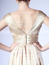 A-line Knee-length Satin Pleats V-neck Bridesmaid Dresses #PWD02013684