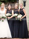 Lace Scalloped Neck Floor-length A-line Bridesmaid Dresses #PWD01013751