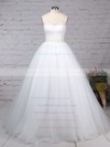 Tulle Sweetheart Sweep Train Ball Gown Sashes / Ribbons Wedding Dresses #PWD00023153