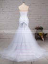 Tulle Sweetheart Sweep Train Trumpet/Mermaid Ruched Wedding Dresses #PWD00023219