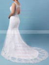 Tulle V-neck Detachable Trumpet/Mermaid Beading Wedding Dresses #PWD00023148