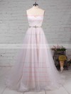Tulle Sequined Sweetheart Sweep Train Princess Beading Wedding Dresses #PWD00023234