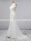 Lace Chiffon Off-the-shoulder Sweep Train Trumpet/Mermaid Sashes / Ribbons Wedding Dresses #PWD00023358