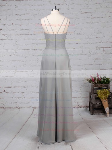 A-line V-neck Chiffon Floor-length Ruffles Bridesmaid Dresses #PWD01013533