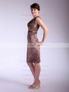 Sheath/Column Knee-length Satin Sashes/Ribbons V-neck Bridesmaid Dresses #PWD02042143