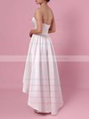 Princess Strapless Satin Asymmetrical Pockets Wedding Dresses #PWD00023426