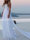 Chiffon Sweetheart Watteau Train A-line Beading Wedding Dresses #PWD00023474
