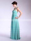 Empire Floor-length Chiffon Pleats Halter Bridesmaid Dresses #PWD01012035