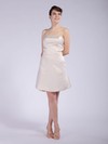 A-line Short/Mini Satin Draped Strapless Bridesmaid Dresses #PWD01012042