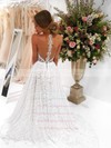 Tulle Scoop Neck Sweep Train Princess Beading Wedding Dresses #PWD00023688