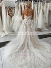 Tulle Sweetheart Court Train Princess Appliques Lace Wedding Dresses #PWD00023700