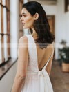 Tulle V-neck Floor-length A-line Lace Wedding Dresses #PWD00023749