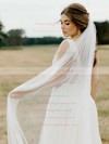 Tulle V-neck Court Train A-line Sashes / Ribbons Wedding Dresses #PWD00023827