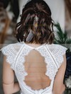 Lace Scoop Neck Sweep Train Trumpet/Mermaid Sashes / Ribbons Wedding Dresses #PWD00023828