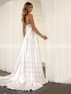 Silk-like Satin Square Neckline Court Train A-line Pockets Wedding Dresses #PWD00023846