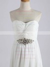 Cute Ivory Chiffon Sweetheart Criss Cross Empire Wedding Dresses #PWD00020481