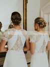Silk-like Satin Scoop Neck Asymmetrical A-line Appliques Lace Bridesmaid Dresses #PWD01013859