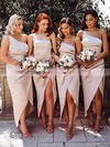 Silk-like Satin One Shoulder Asymmetrical A-line Pleats Bridesmaid Dresses #PWD01013880